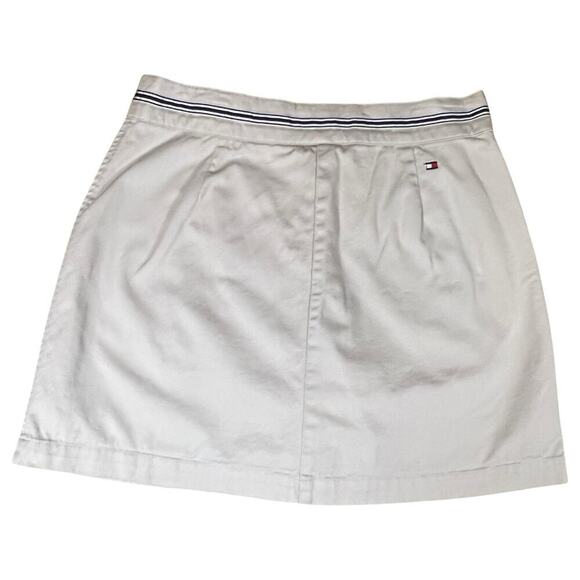 Tommy Hilfiger Khaki Wrap Front Skort Size 8 Neutral Light Academia Uniform - Picture 9 of 9